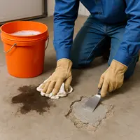 Ako odstrániť olejové škvrny a opraviť poškodenú betónovú podlahu v garáži