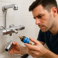 Termostatická sprcha nestabilná alebo páli? Diagnostika, čistenie a výmena kartuše krok za krokom