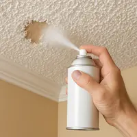 Ako opraviť alebo obnoviť poškodený „popcorn“ / stropný postrek bez veľkej rekonštrukcie