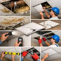 Ako opraviť prepadnuté alebo poškodené kazetové (závesné) minerálne stropy