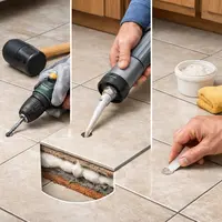 Ako opraviť „duté“ keramické alebo porcelánové dlaždice na podlahe bez rozbúrania celej plochy