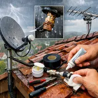 Prečo televízny signál vypadáva pri daždi a ako opraviť zatekanie a oxidáciu koaxiálneho spoja na streche