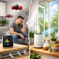 Oxid uhličitý (CO2) v interiéri